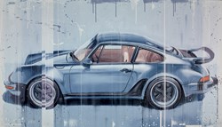 Porsche 911 by Kris Hardy - Original Painting on Box Canvas sized 56x32 inches. Available from Whitewall Galleries
