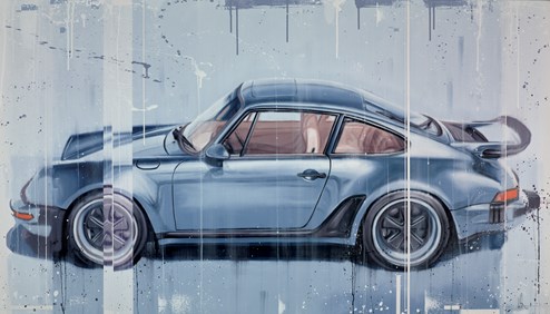 Porsche 911 by Kris Hardy - Original Painting on Box Canvas